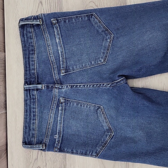 🛍Free People Womens 25 Blue Denim Skinny Raw Hem Medium‎ Wash Casual Stretch - Picture 4 of 9
